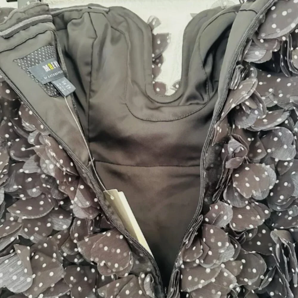Brand New By Anthropologie 3D Floral Polka Dot Mini Dress - Picture 9 of 13